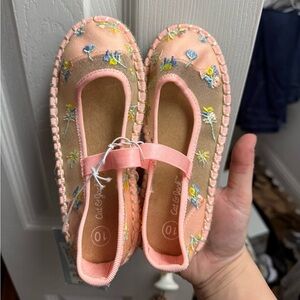 Cat & Jack Pink Floral Shoes Girls